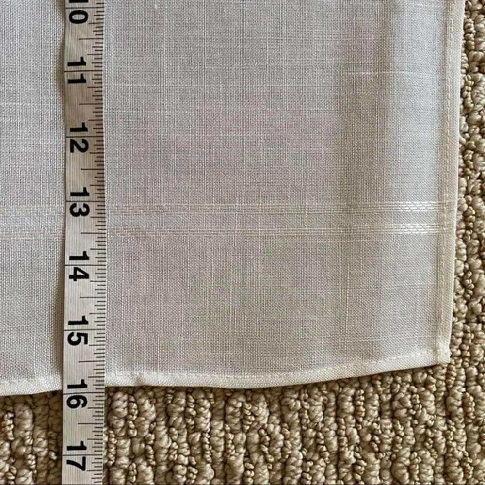 Vintage Off White Cream Stripe Formal Large Dinner Napkins Set of 7 NWOT